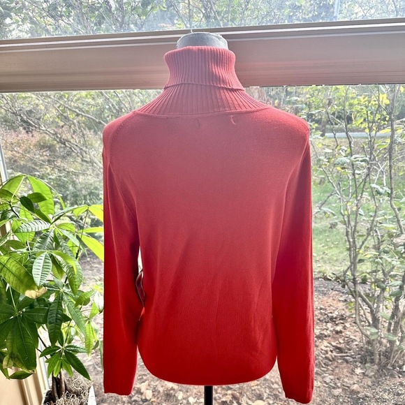 Valerie stevens NWT Terracotta orange long sleeve turtleneck - Picture 3 of 7